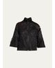 Akris Anemone Embroidered Silk Organza Zip Jacket - 1