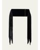 Akris Anouk Fringed Velvet Trapezoid Clutch Bag - 1