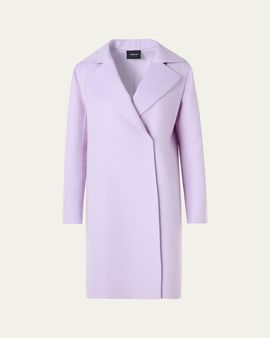 Akris Bera Cashmere-Silk Knee-Length Coat