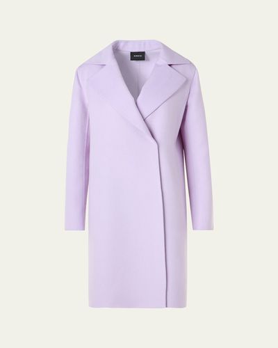 Akris Bera Cashmere-Silk Knee-Length Coat