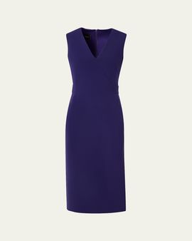 Akris Bi-Stretch Wool Double-Face Shift Dress