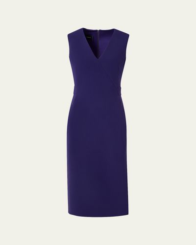 Akris Bi-Stretch Wool Double-Face Shift Dress