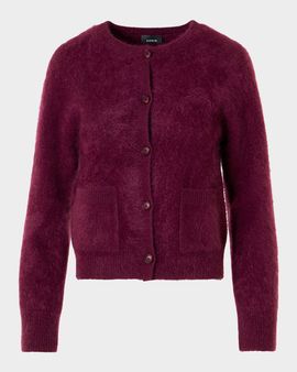 Akris Brushed Cashmere Crewneck Cardigan