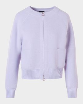 Akris Cashmere Pique Zipped Cardigan