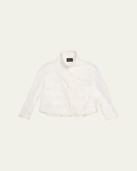 Akris Castro High Plains Embroidered Tulle Jacket