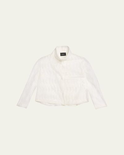 Akris Castro High Plains Embroidered Tulle Jacket