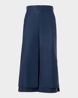 Akris Chiyoko Cotton Poplin Double-Layer Pants