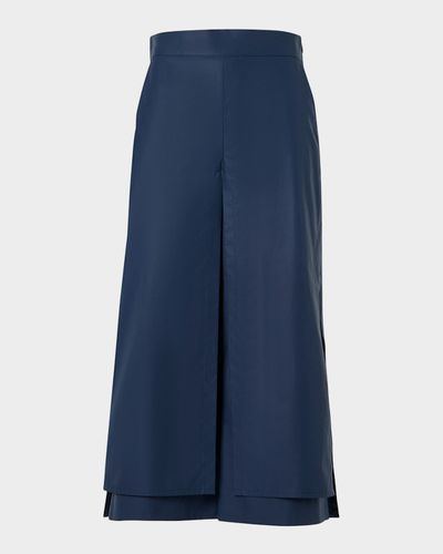 Akris Chiyoko Cotton Poplin Double-Layer Pants