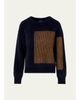 Akris Cloud Cashmere Oro Lienzo Jacquard Crewneck Sweater - 1