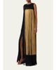 Akris Colorblock Oro Lienzo Fringe Column Gown - 4