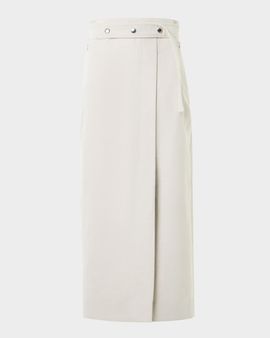 Akris Cotton-Linen Wrap Skirt