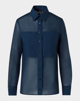 Akris Cotton Voile Button-Down Tunic Blouse