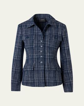 Akris Delia Buttoned Tweed Jacket