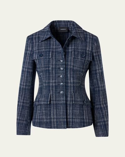 Akris Delia Buttoned Tweed Jacket