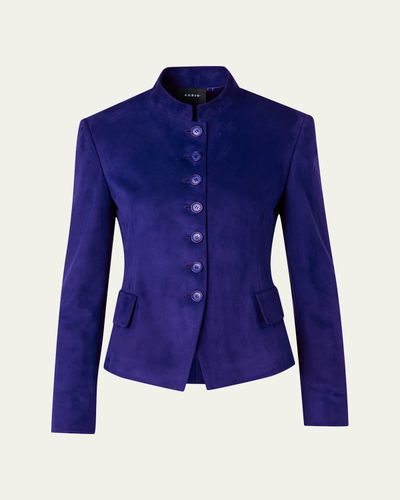 Akris Deva Suede Short Jacket