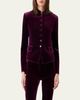Akris Deva Velvet Single-Breasted Fitted Jacket - 4