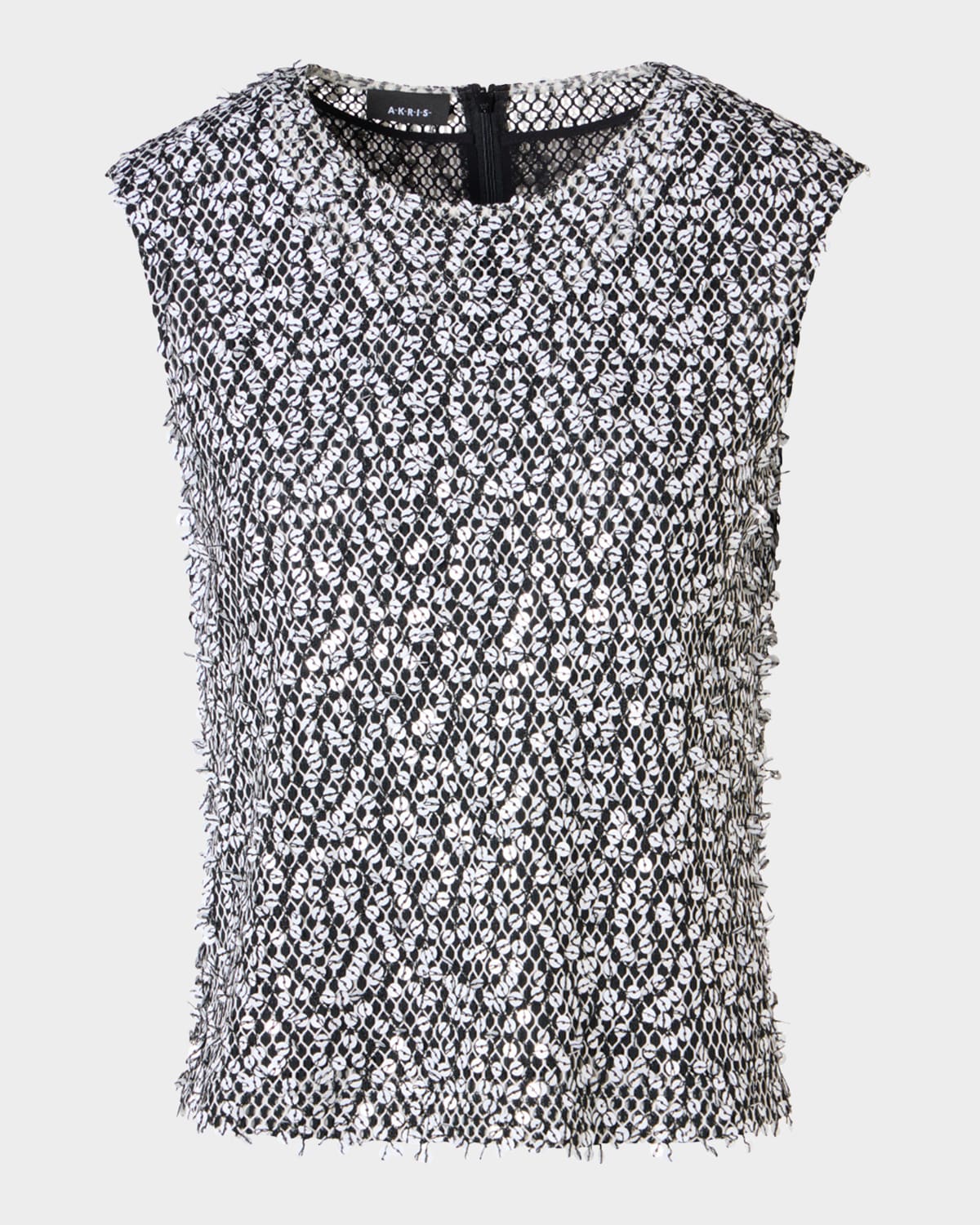 Akris Echo Sequined Sleeveless Blouse