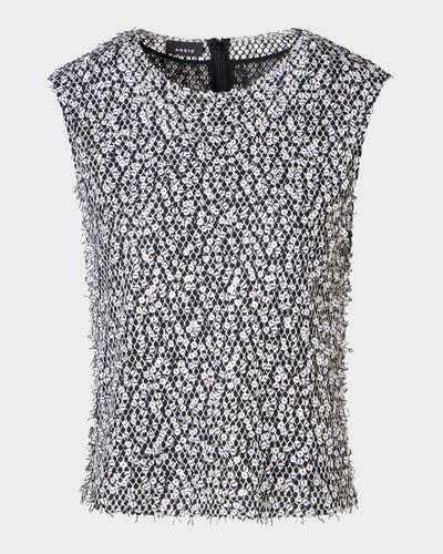 Akris Echo Sequined Sleeveless Blouse