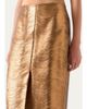 Akris Embroidered Lame Nappa Leather Midi Pencil Skirt - 5