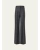 Akris Fior Prince of Whales Wool Flannel Wide-Leg Pants - 1