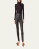 Akris Flame Leather Skinny-Leg Ankle Pants - 2