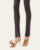 Akris Flame Leather Skinny-Leg Ankle Pants - 5