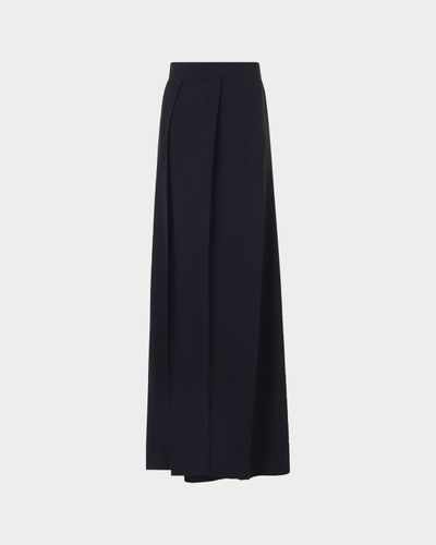 Akris Fossil Pleated Apron Pants