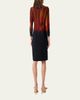 Akris Fuego-Print Long-Sleeve Wool Double-Face Slit Dress - 3