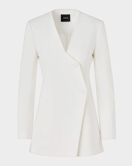 Akris Hakka High Plains Stretch Denim Long Jacket