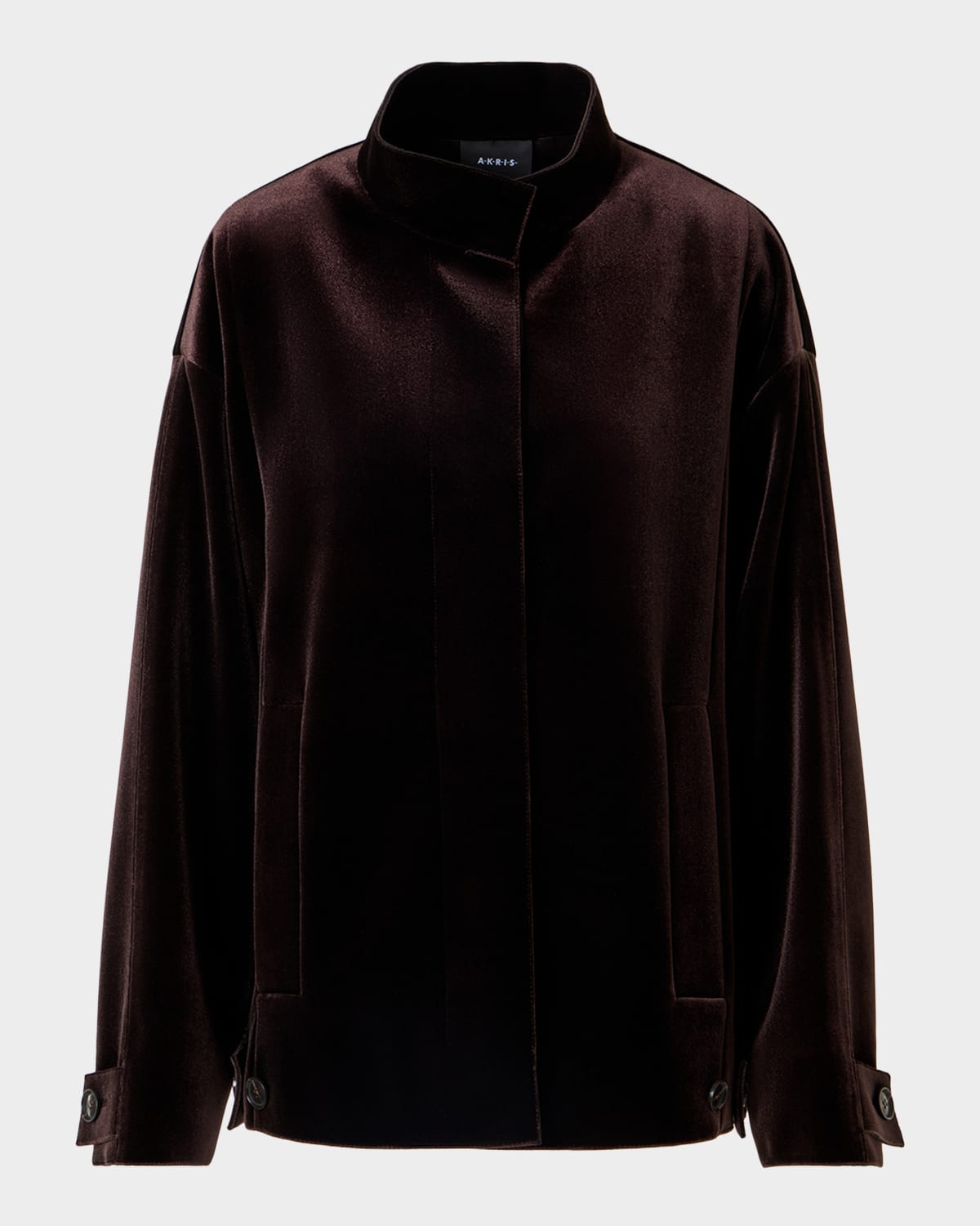 Akris Huma Velvet Neoprene Parka Jacket
