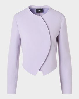Akris Hynora Wool Crepe Asymmetric Jacket