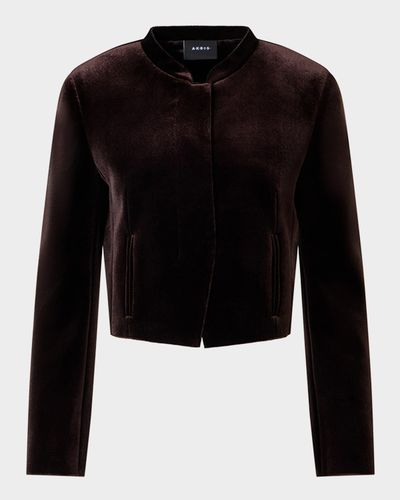 Akris Kadet Velvet Neoprene Short Jacket