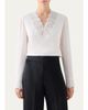 Akris Lace V-Neck Long-Sleeve Blouse - 4