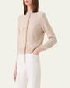 Akris Linen-Cotton Micro Sequin Knit Cardigan Sweater - 4