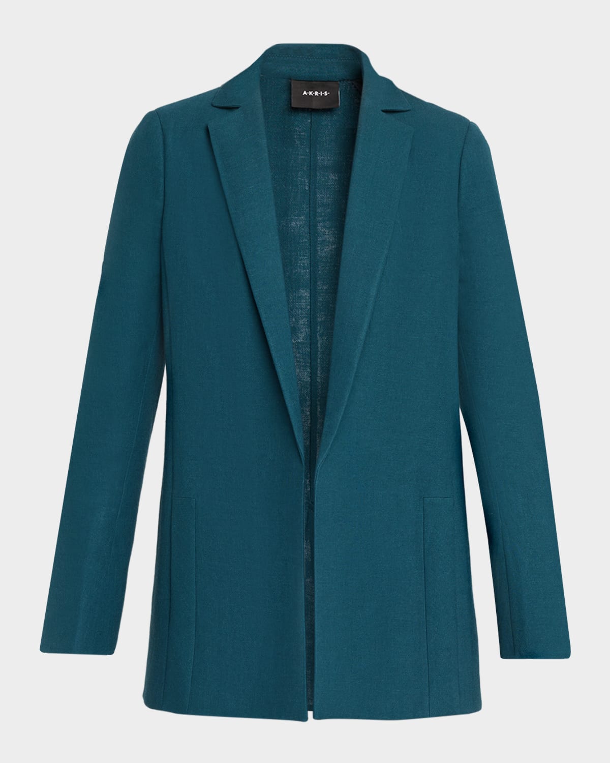 Akris Linen-Wool Open Tailored Jacket