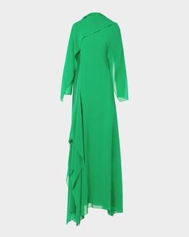 Akris Long Asymmetric Capelet Dress