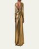 Akris Lurex Viscose Long-Sleeve Gown - 3