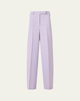 Akris Melange Twill Straight Leg Forest Pants