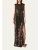 Akris Metallic Organza Tiles Sleeveless Column Gown - 2