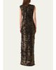 Akris Metallic Organza Tiles Sleeveless Column Gown - 3
