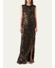 Akris Metallic Organza Tiles Sleeveless Column Gown - 4
