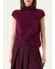 Akris Mock-Neck Cloud Cashmere Cap-Sleeve Sweater - 4