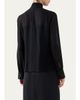Akris Mock-Neck Lace Inset Long-Sleeve Blouse - 3