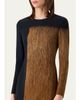 Akris Oro Lienzo Print Wool Crepe Long-Sleeve Midi Dress - 5