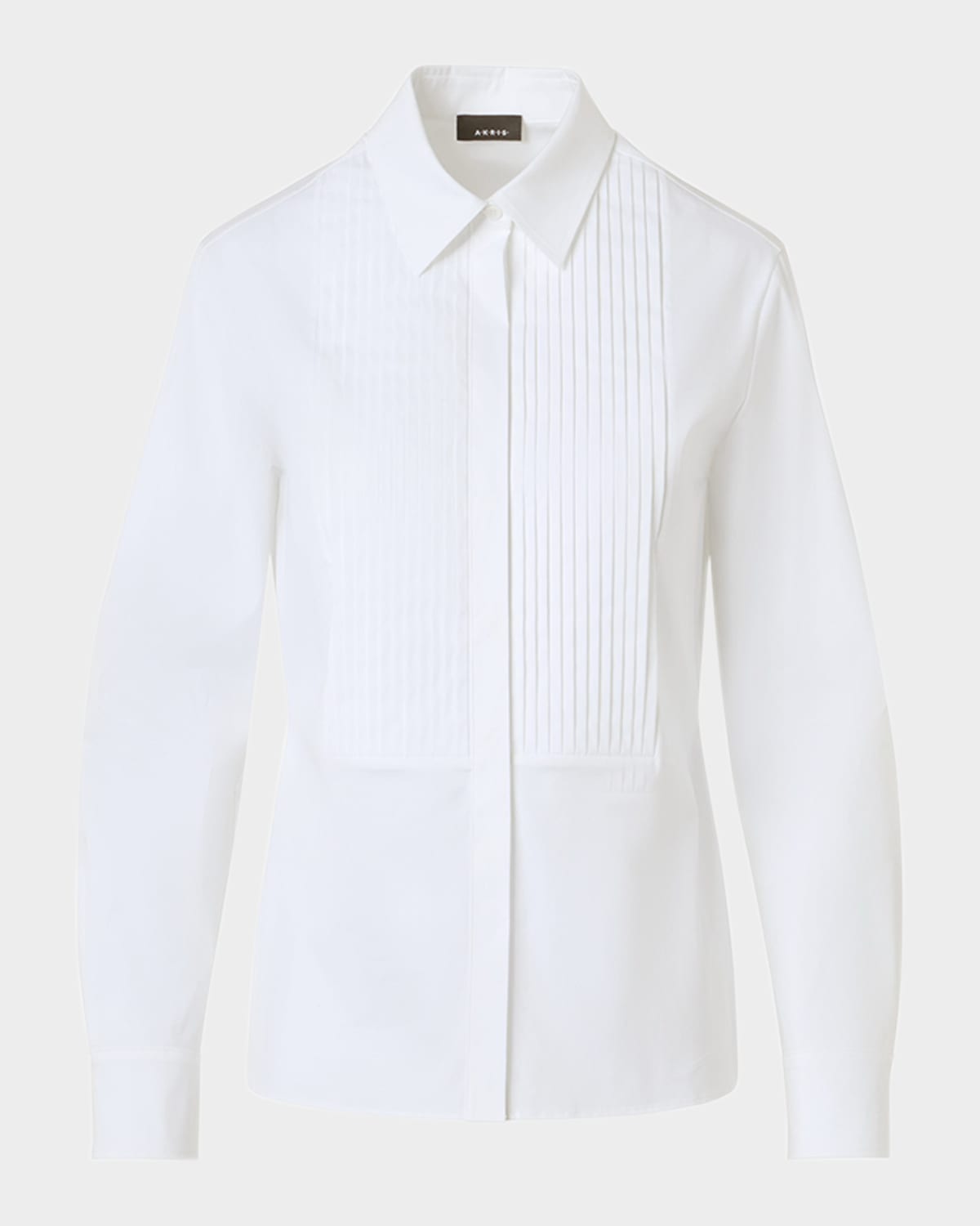 Akris Pleated Bib-Front Shirt