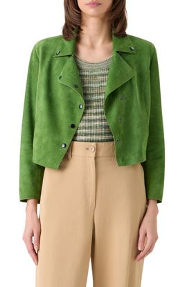 Akris punto Akris punto Asymmetric Crop Suede Jacket