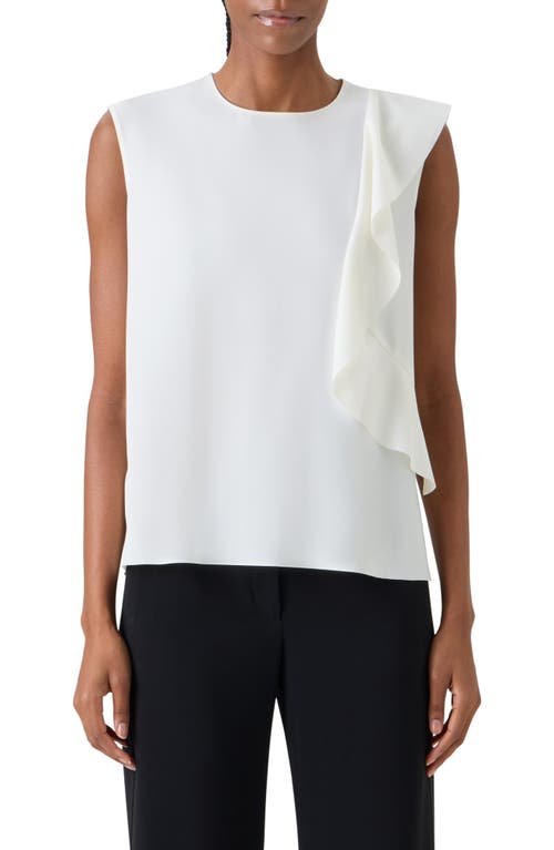 Akris punto Akris punto Asymmetric Ruffle Laser Cut Crepe Top
