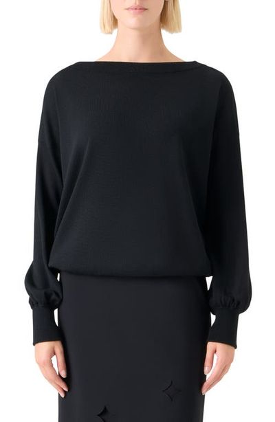 Akris punto Akris punto Boat Neck Virgin Wool Sweater