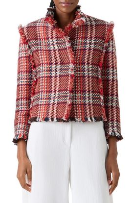 Akris punto Akris punto Check Tweed Crop Jacket