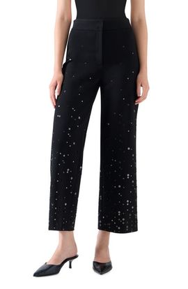 Akris punto Akris punto Chieko Embellished Crop Wide Leg Pants
